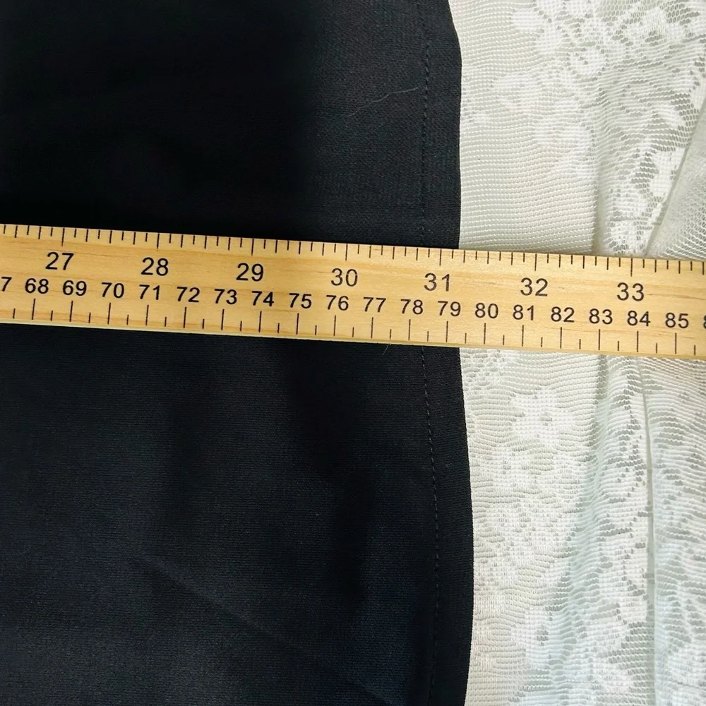 Zara Black Lace Bustier Mini Dress - Stretchy LBD Coquette Goth - Picture 5 of 6